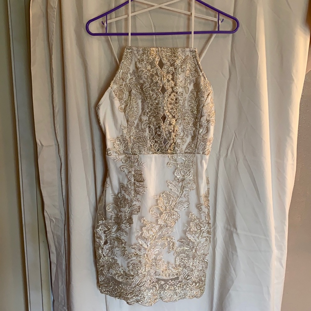 Toons gold flower dress